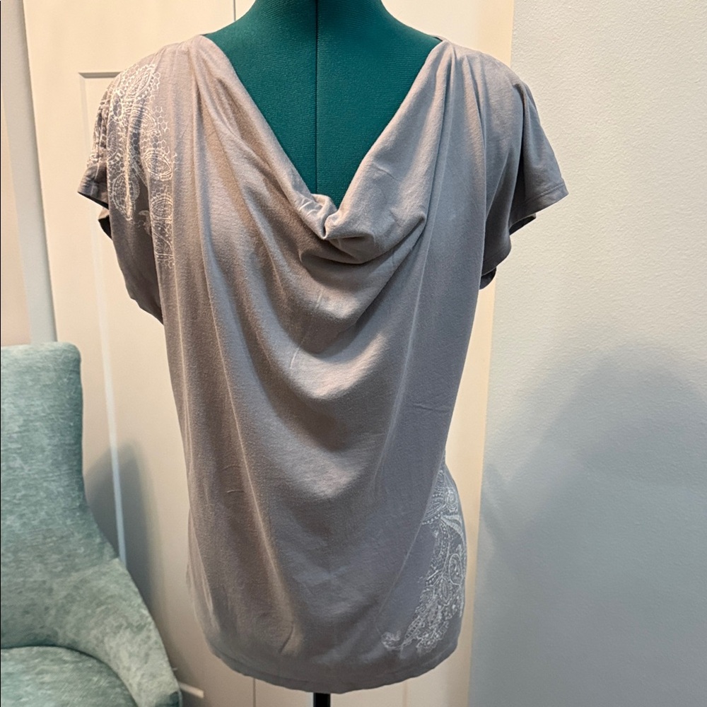 LOFT Light Lavender Cowl Neck Blouse